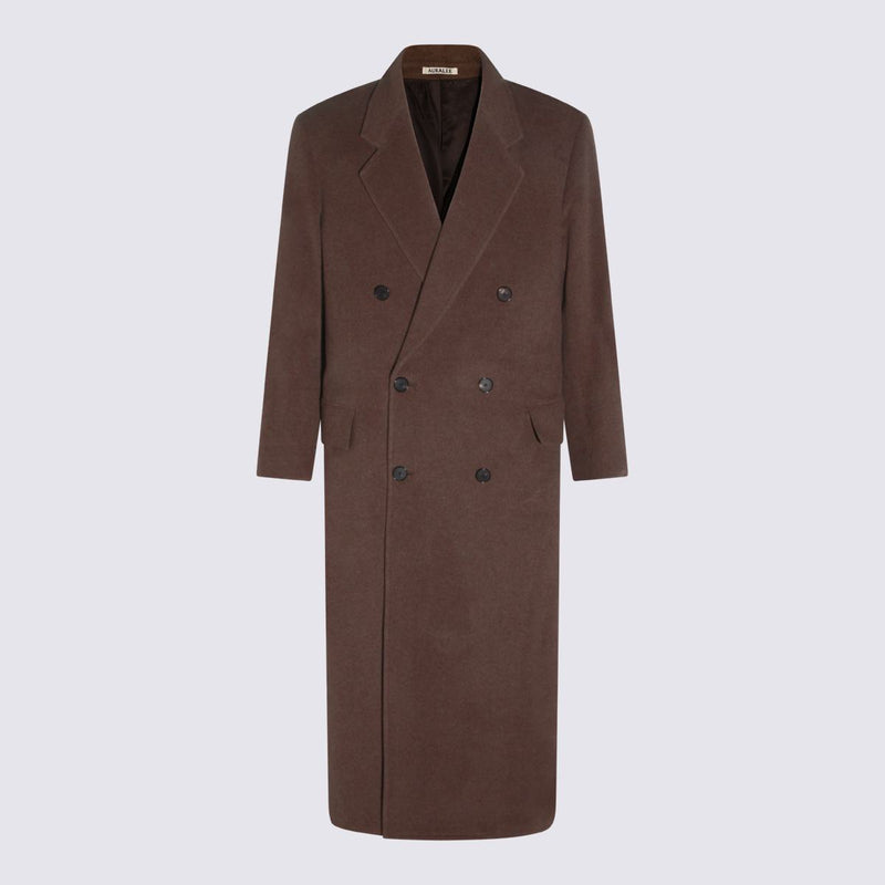 Auralee Brown Wool Coat