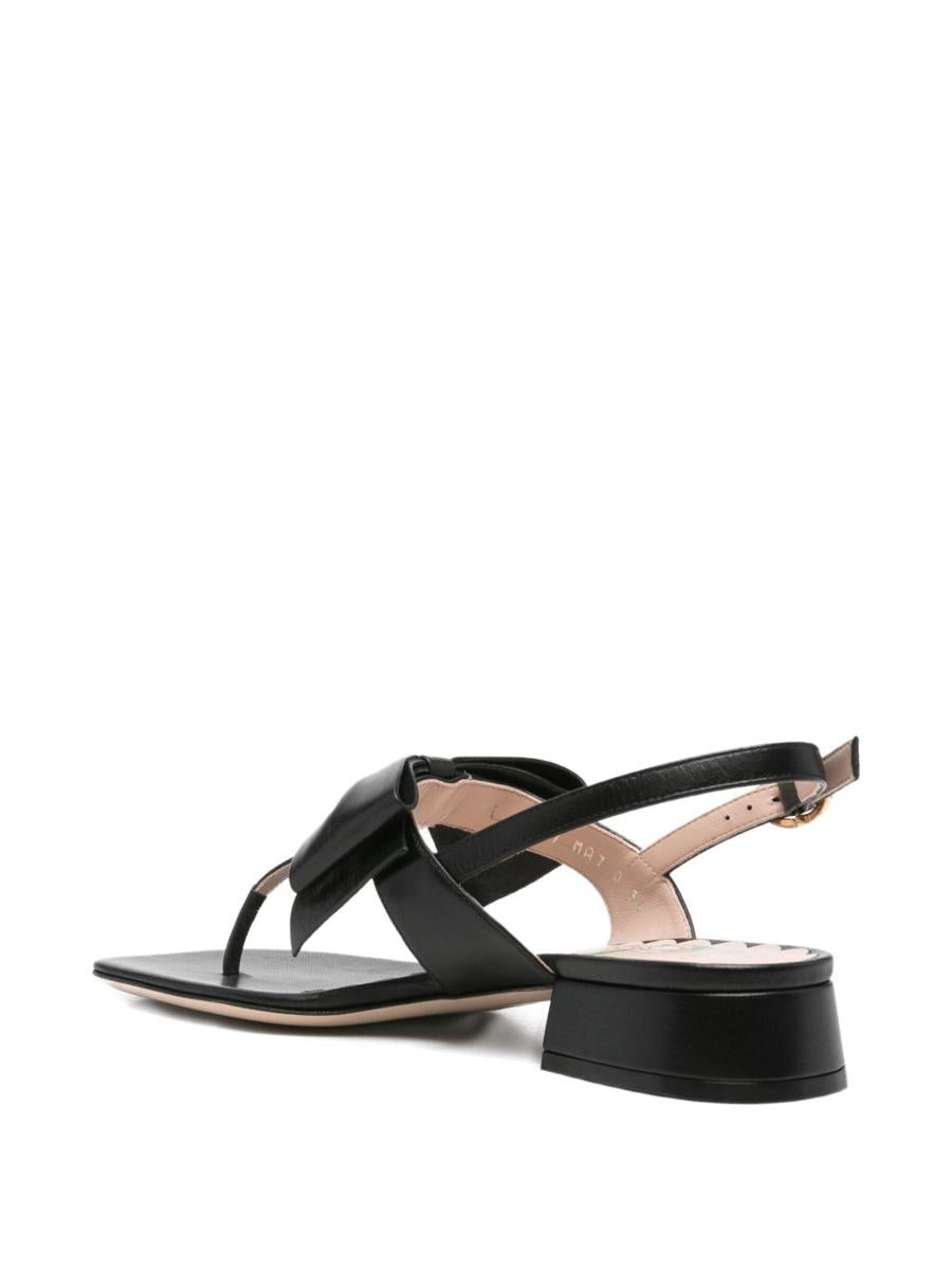 Valentino Garavani Bowow Leather Thong Sandals