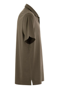 Fedeli Cotton Polo Shirt With Open Collar