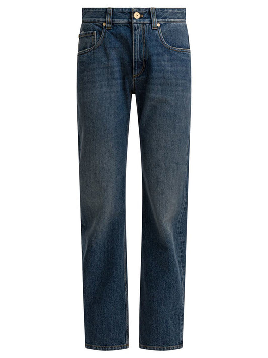 Brunello Cucinelli "Column" Straight Leg Jeans