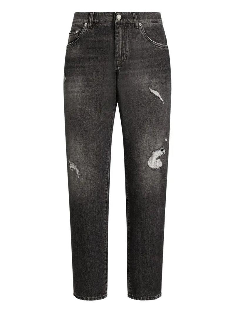 Dolce & Gabbana Straight-Leg Distressed Effect Jeans Clothing