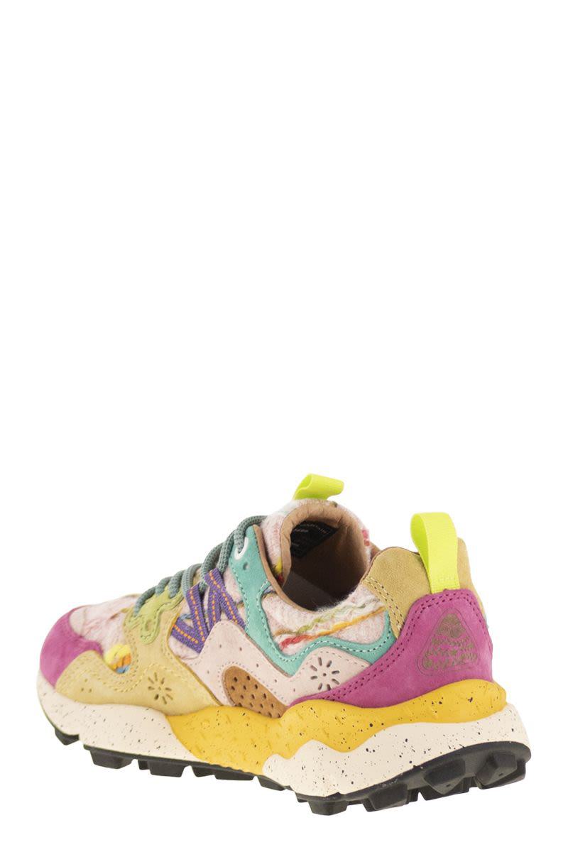 Flower Mountain Yamano 3 - Sneakers In Suede And Technical Fabric