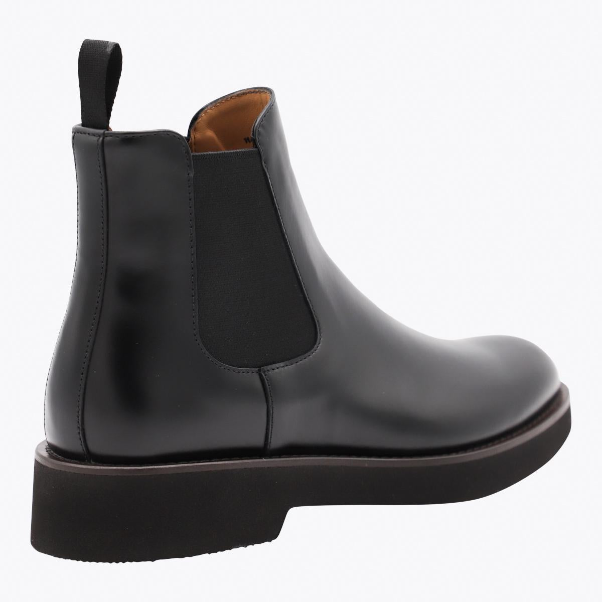 Church'S Black Leather Monmouth Boots