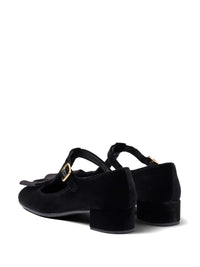 Prada 35Mm Bow Velvet Pumps