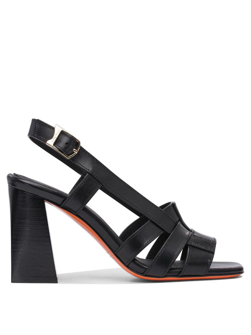 Santoni Leather Heeled Sandals