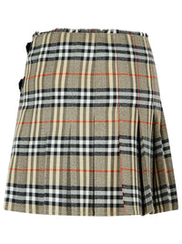 Burberry Grey Wool Mini Kilt