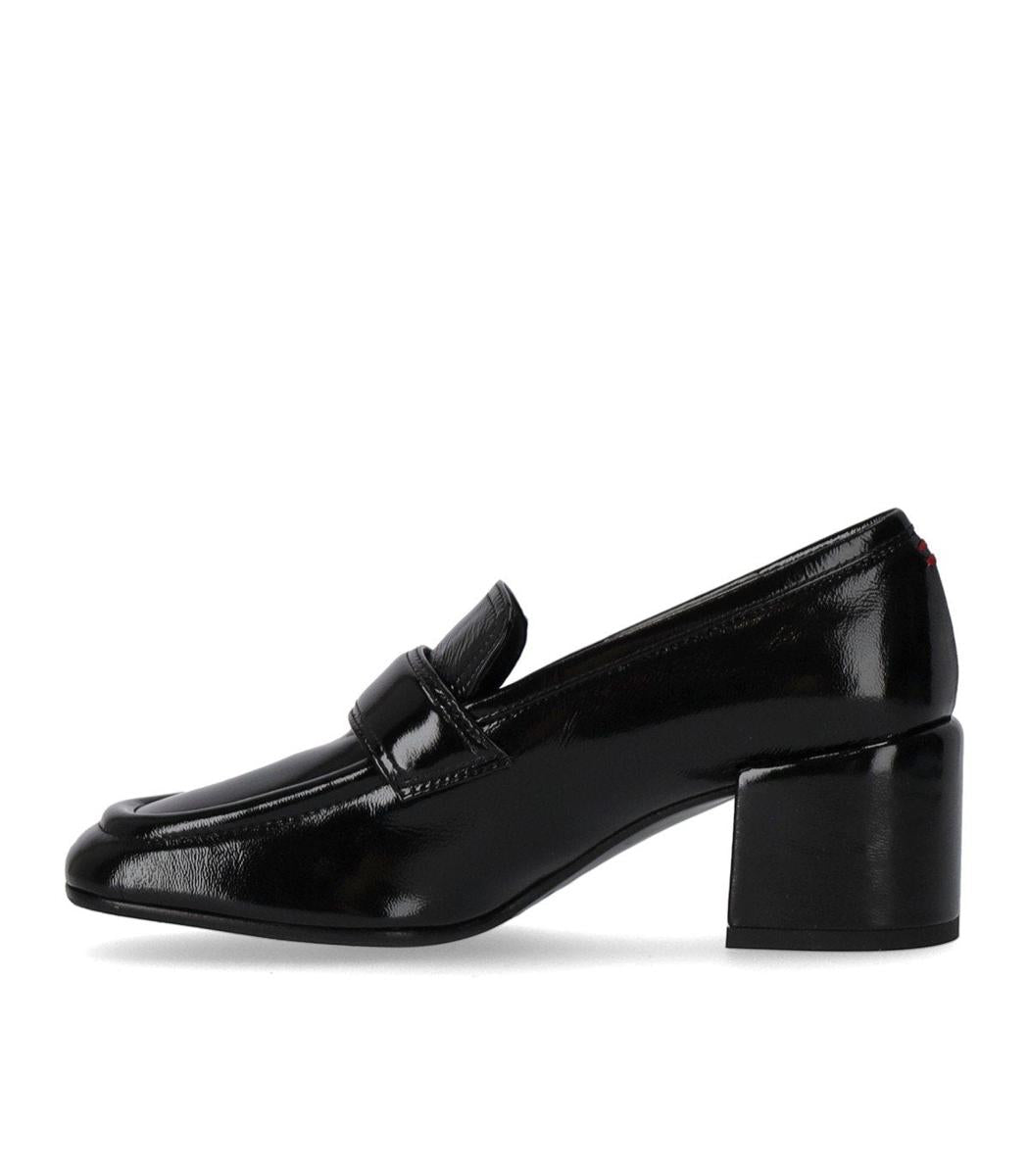 Halmanera Glaze Black Heeled Loafer
