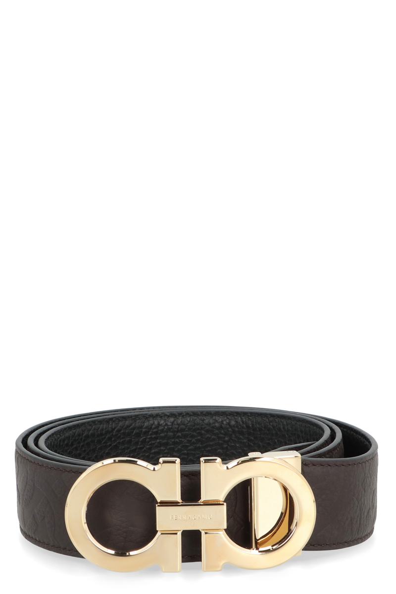 Salvatore Ferragamo Gancini Reversible Leather Belt