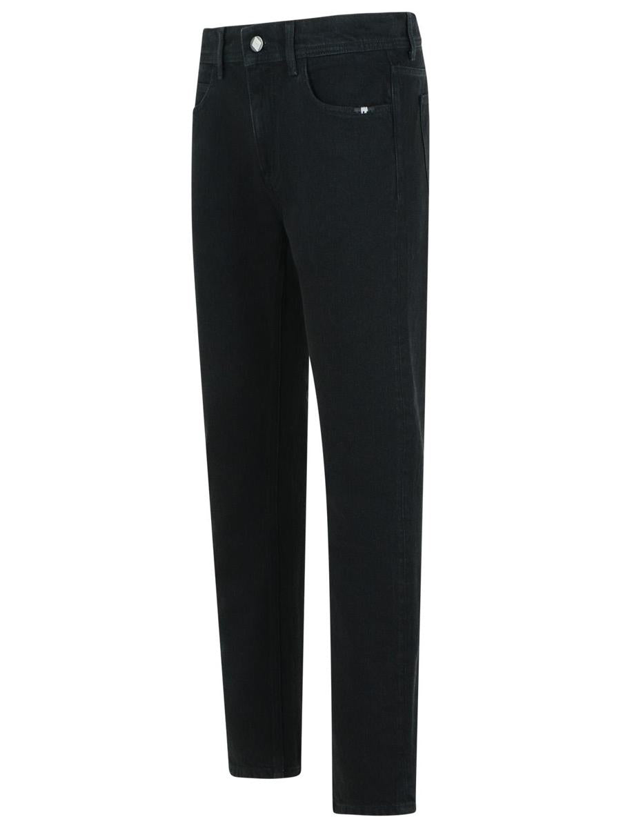Amish 'David' Black Cotton Jeans