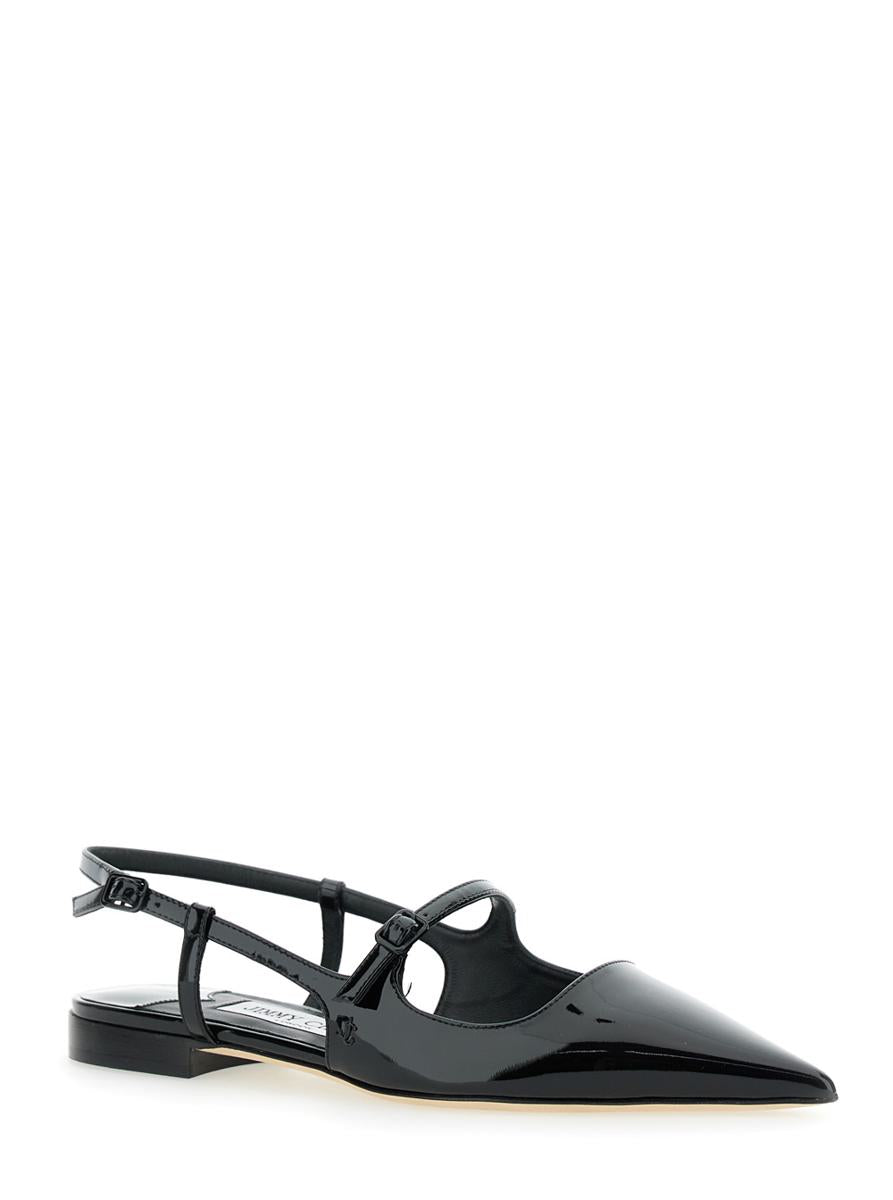 'Didi Flat' Black Ballerinas With Shiny Finish In Leather Woman