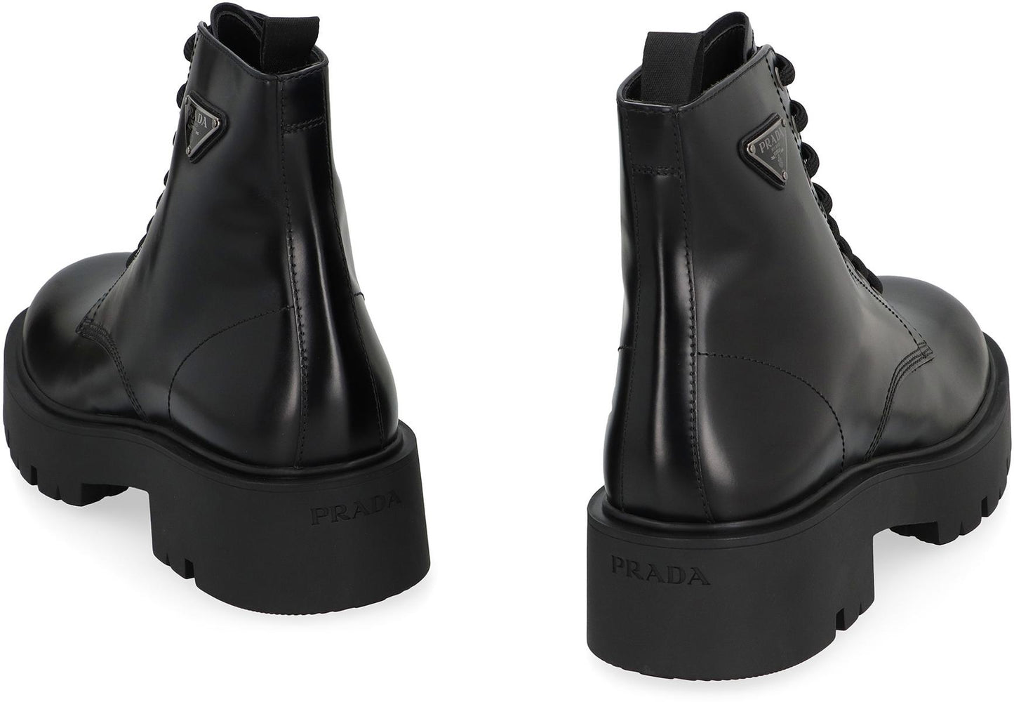 Prada Leather Lace-Up Boots