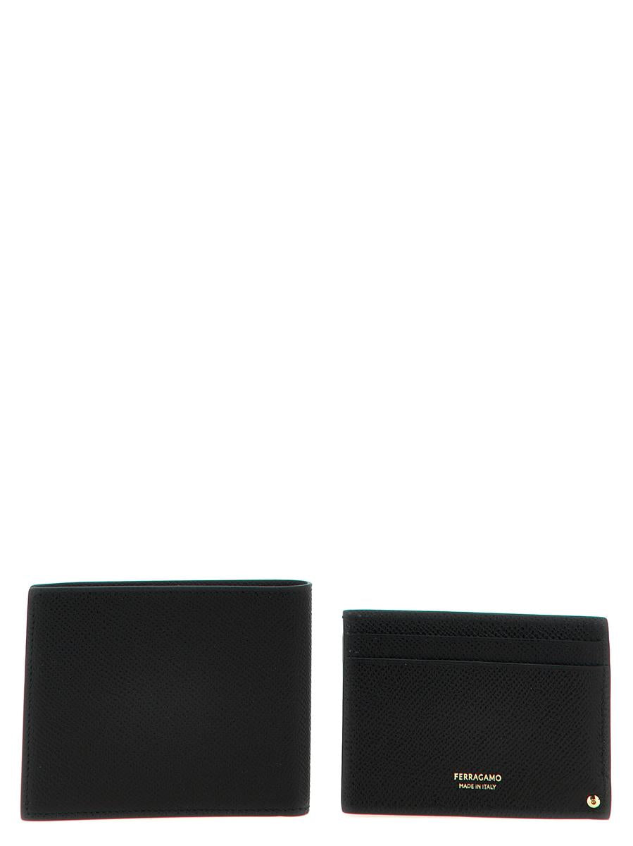 Salvatore Ferragamo 'Gancio' Wallet + Card Holder Set