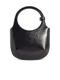 Courrèges 'Holy Naplack' Black Leather Bag