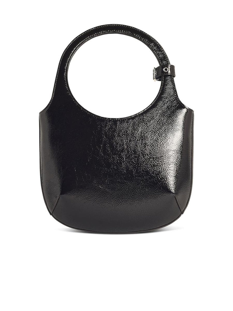 Courrèges 'Holy Naplack' Black Leather Bag
