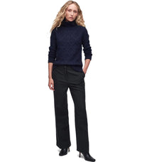 Barbour Burne Roll Blue Turtleneck Sweater