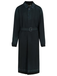 Maison Margiela Black Virgin Wool Trench Coat
