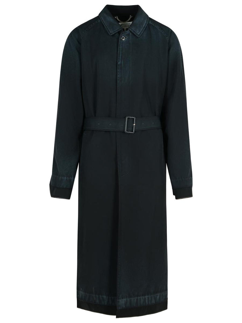 Maison Margiela Black Virgin Wool Trench Coat