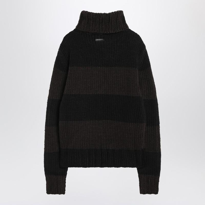 Dolce & Gabbana Striped Wool-Blend Turtleneck Sweater