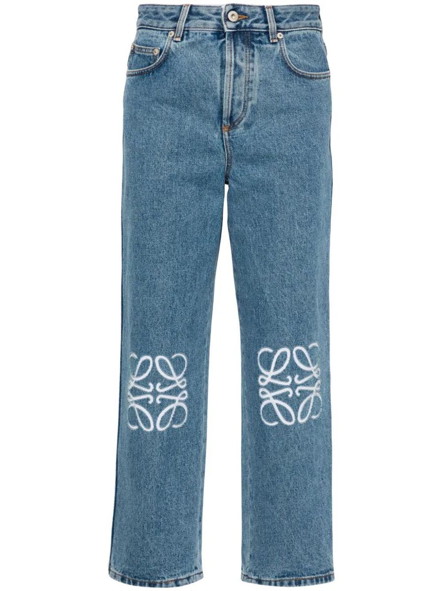 Loewe Anagram Medium-Weight Denim Cropped Jeans Clothing