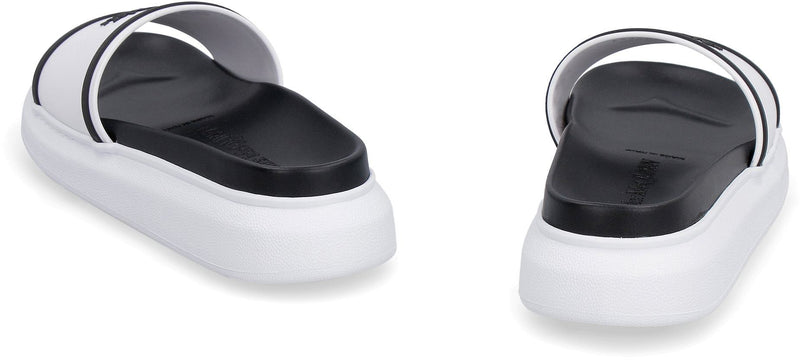 Alexander McQueen Logo Detail Rubber Slides