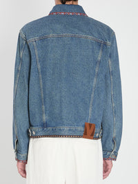 Bead-Embroidered Denim Jacket