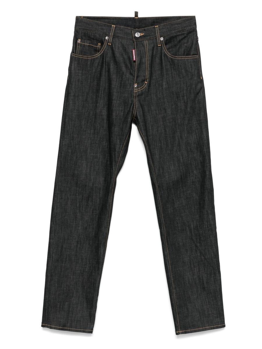 DSQUARED2 Cotton Jeans With Contrast Stitching