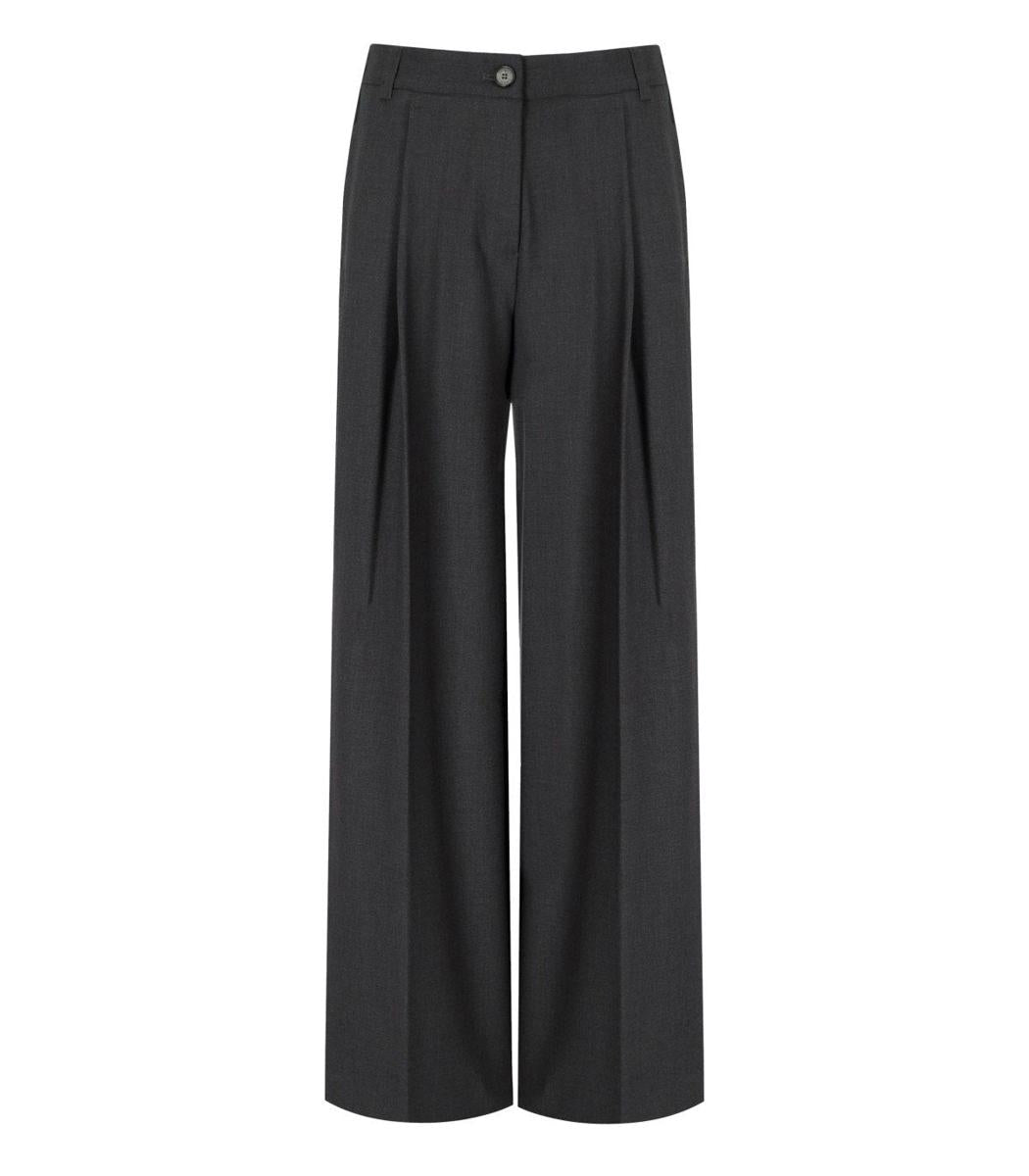 Twinset Anthracite Grey Wide Leg Pants