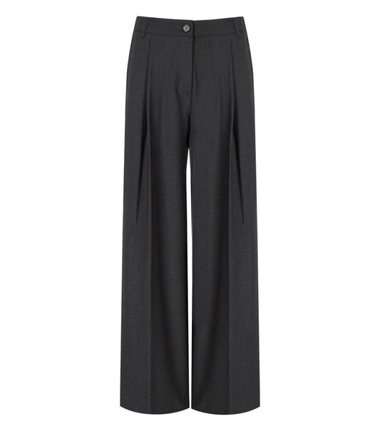 Twinset Anthracite Grey Wide Leg Pants