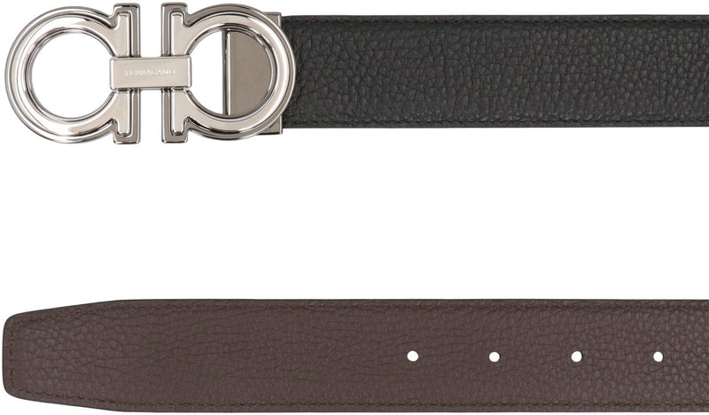 Salvatore Ferragamo Gancini Reversible Leather Belt