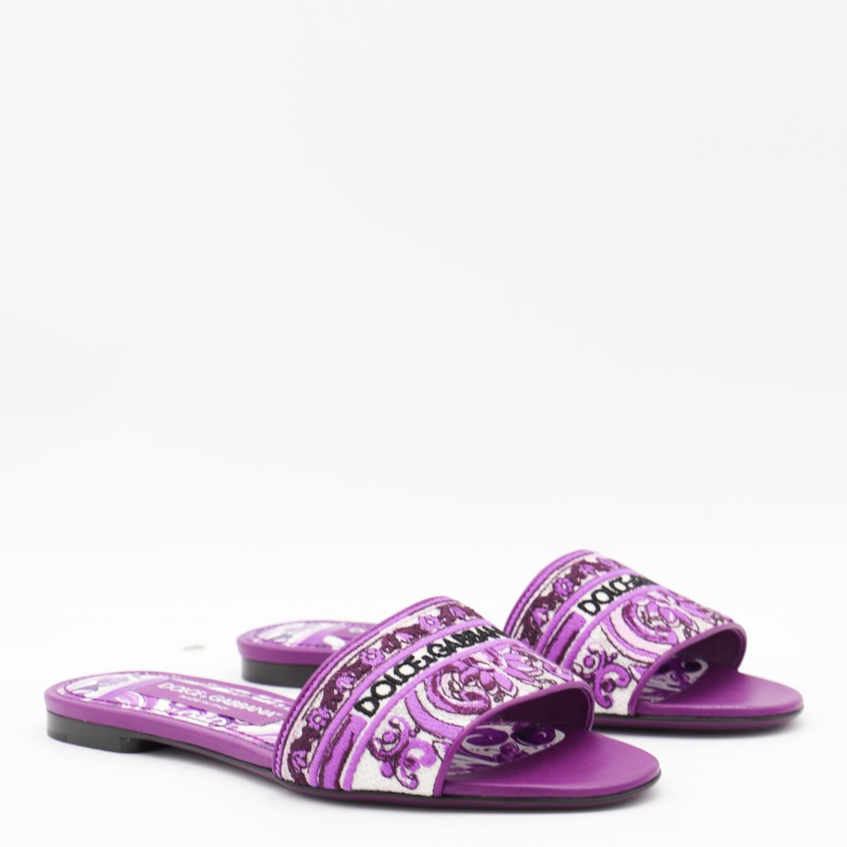 Dolce & Gabbana Purple Flats