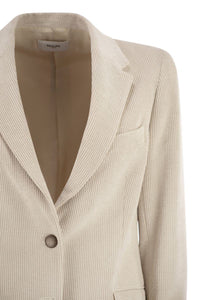 Saulina Antonia - Single-Breasted Velvet Jacket