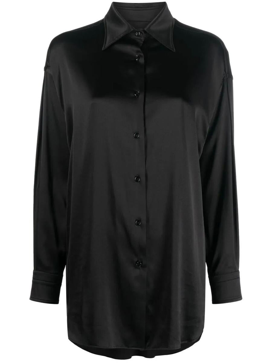 Tom Ford Stretch Silk Satin Relaxed Fit Shirt Clothing