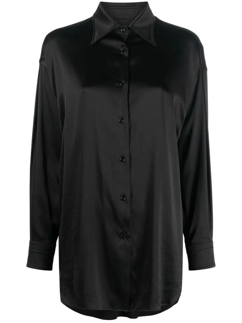 Tom Ford Stretch Silk Satin Relaxed Fit Shirt Clothing