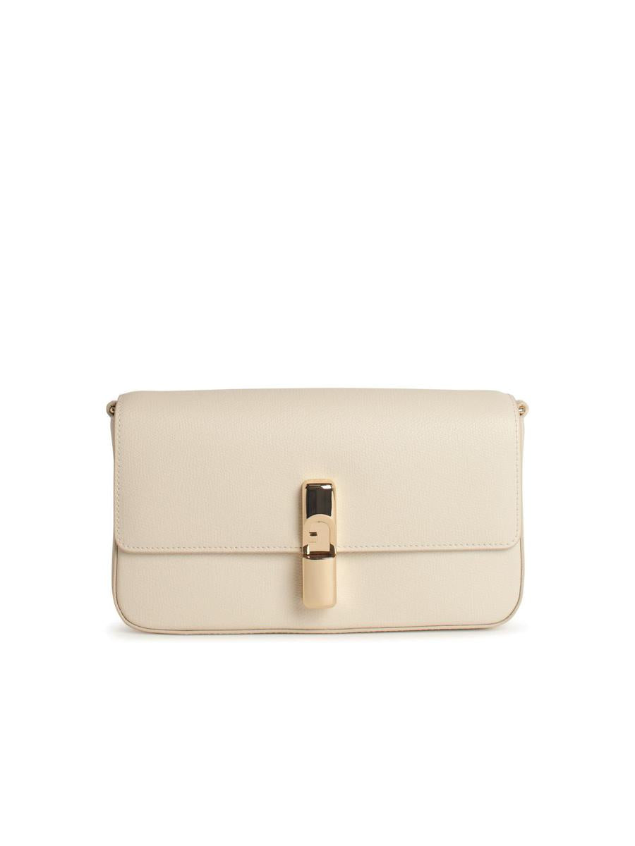 Furla 'Iris' Small Cream Leather Crossbody Bag
