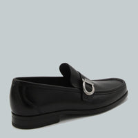 Salvatore Ferragamo Black Leather Caspian Loafers