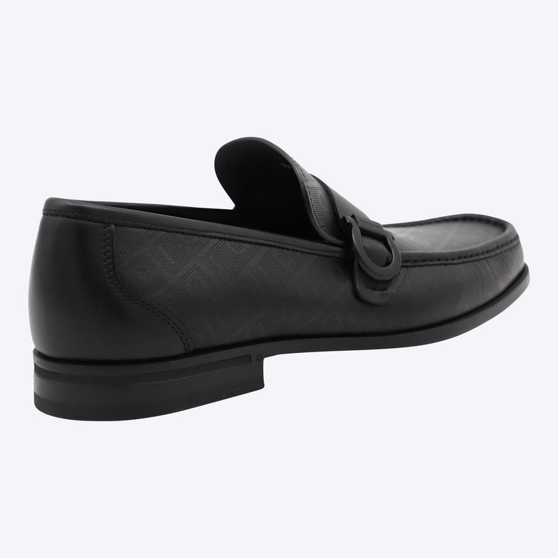 Salvatore Ferragamo Black Leather Caspian Loafers