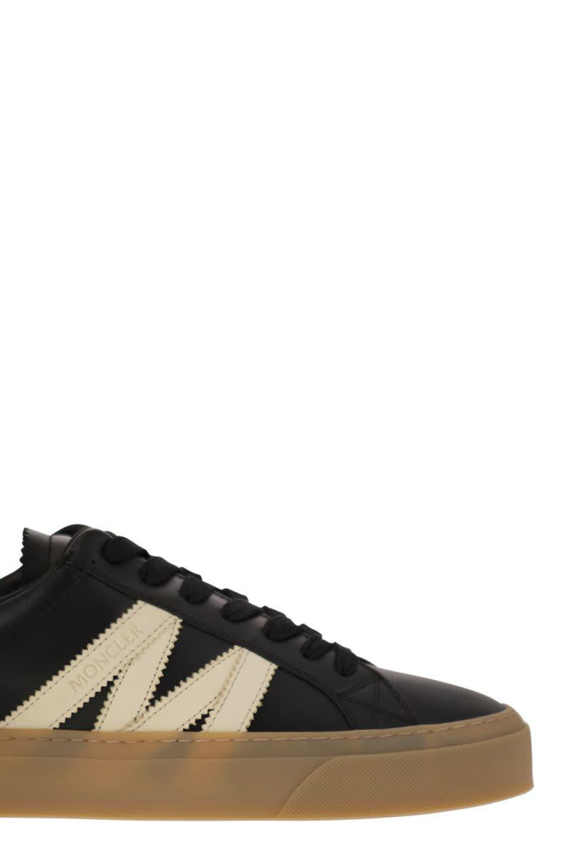 Moncler Monaco2 - Leather And Nubuck Sneakers.