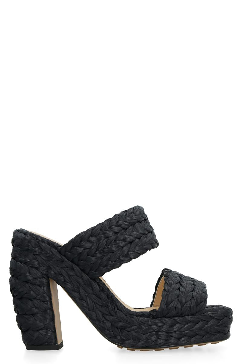 Bottega Veneta Canalazzo Raffia Mules