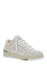 'Area Lo' Beige Low Top Sneakers With Logo Patch On The Tongue And Chunky Sole In Leather Blend Man