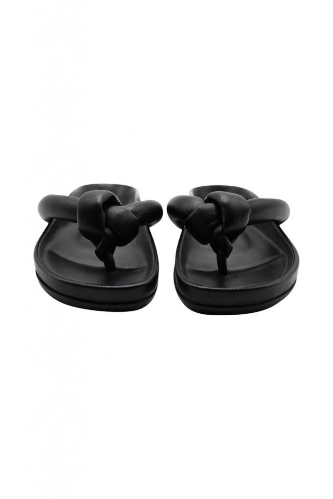 Rick Owens Fogachine Knotted Slip On Strap Sandal Shoes