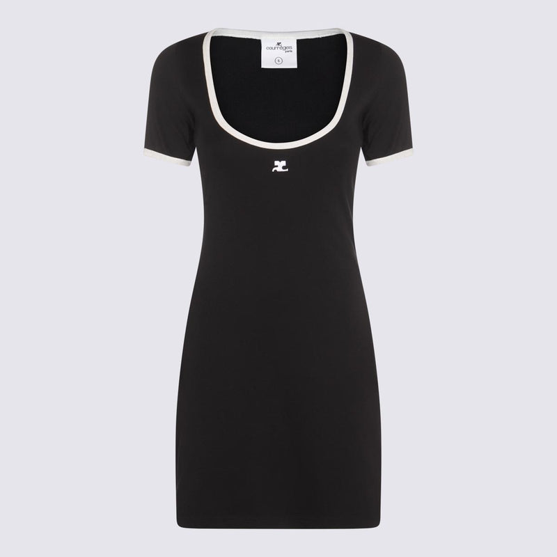 Courrèges Black Cotton Mini Dress