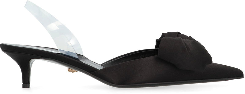 Versace Alia Satin Slingback Pumps