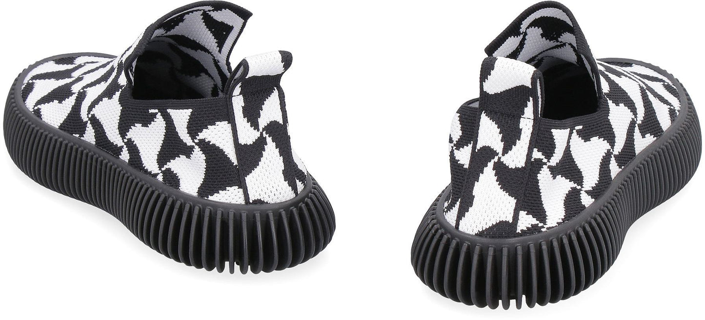 Bottega Veneta Wavy Triangle Slip-On Sneakers