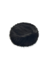 Ruslan Baginskiy 'Pillbox' Black Faux Fur Hat