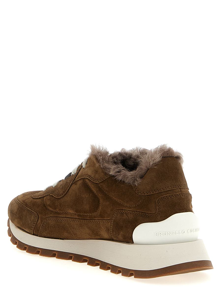 Brunello Cucinelli Monile Suede Sneakers