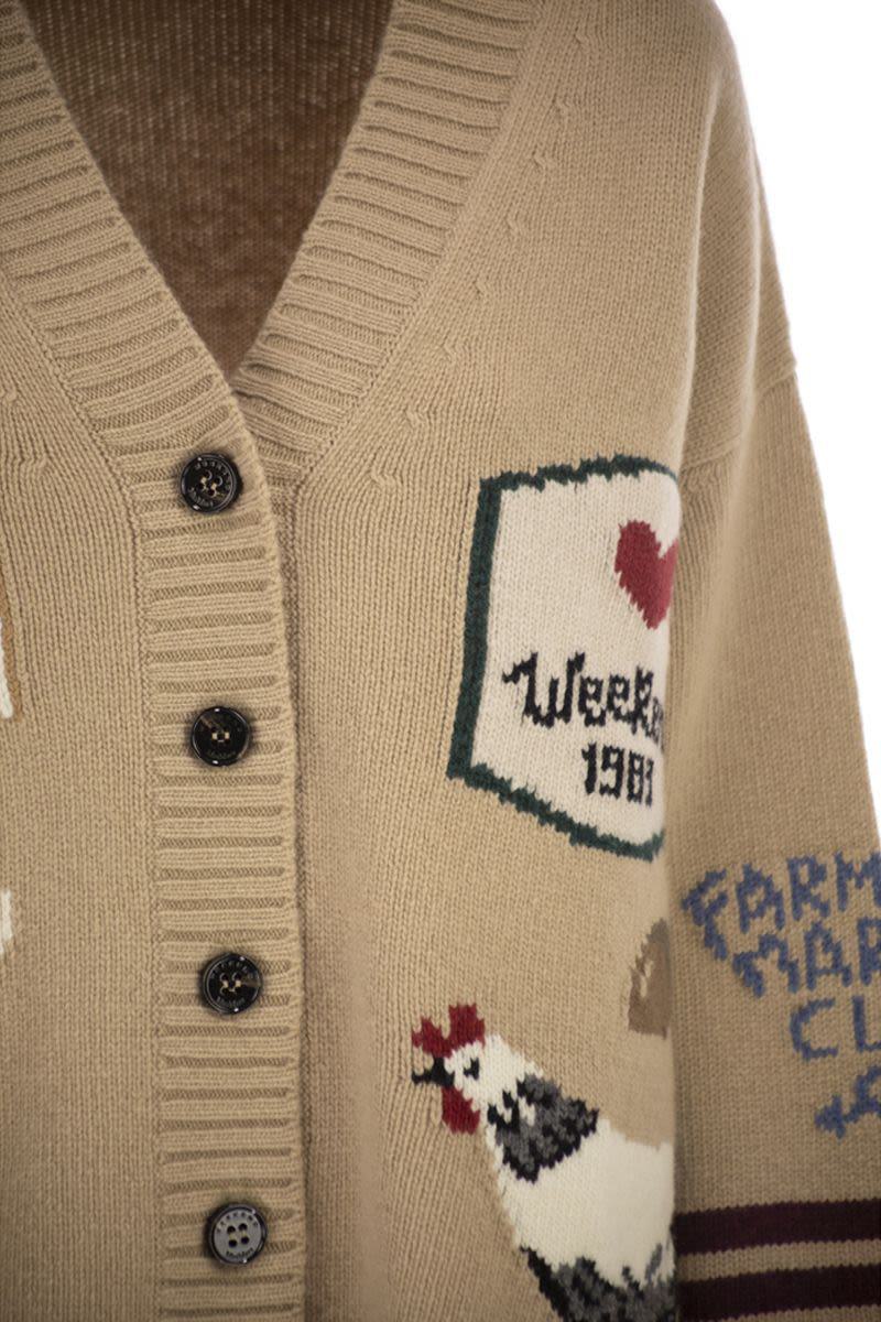 Weekend Max Mara Belgio - Over Cardigan In Wool Yarn