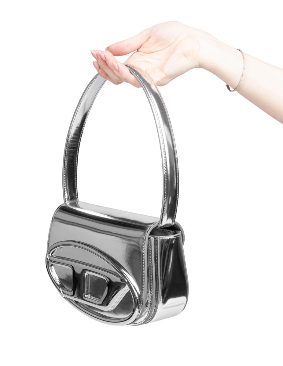 Diesel Structured Bag In Mirrored Leather