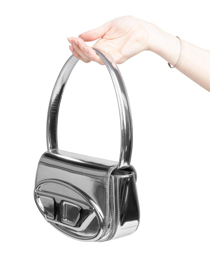 Diesel Structured Bag In Mirrored Leather