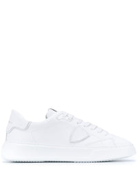 Philippe Model White 'Temple' Sneakers In Calf Leather