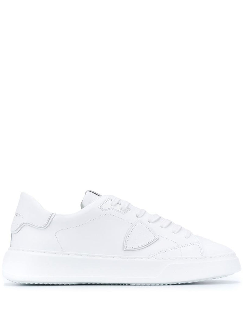 Philippe Model White 'Temple' Sneakers In Calf Leather
